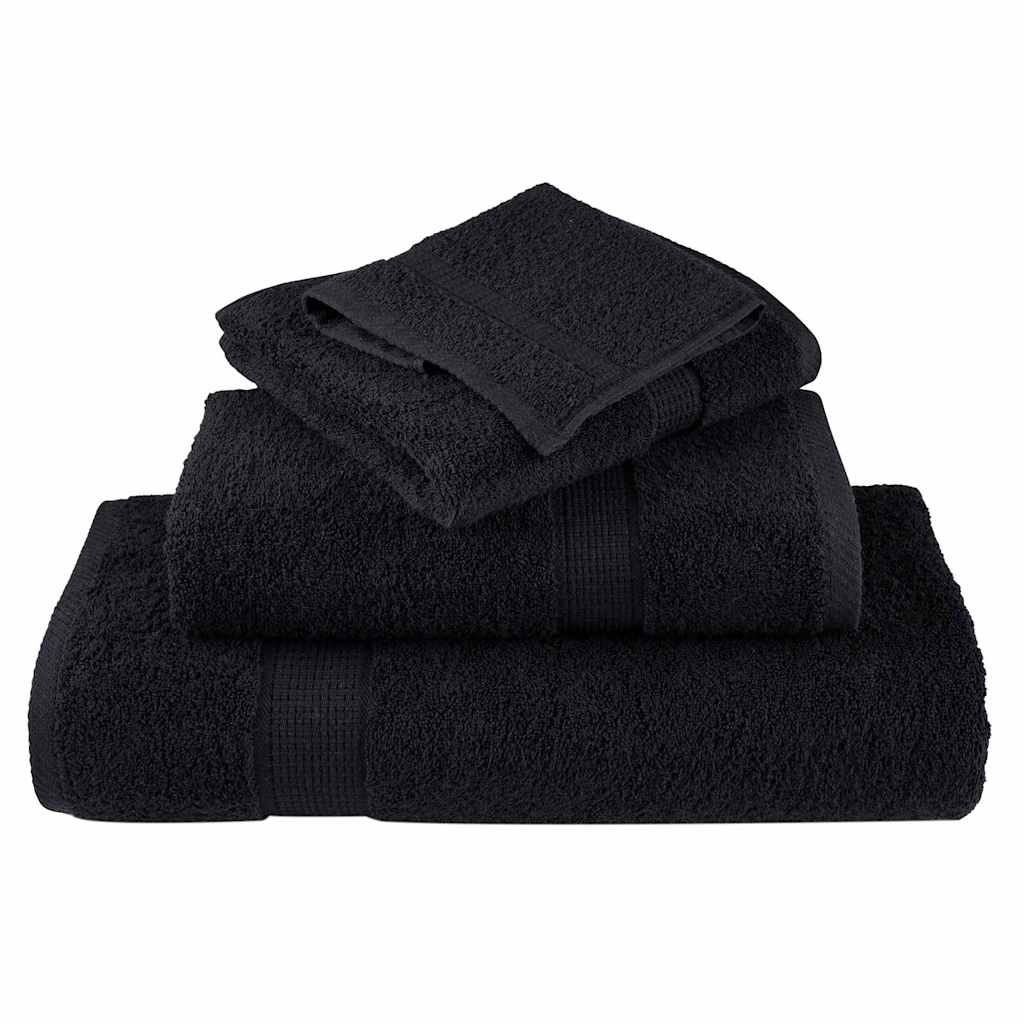 vidaXL Guest Towel SOLUND 25 pcs Black 70 x 140 cm 550 gsm