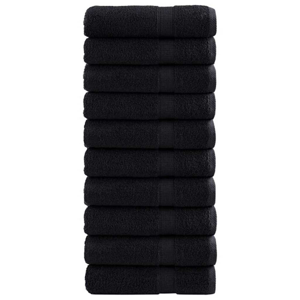 vidaXL Guest Towel SOLUND 25 pcs Black 100 x 150 cm 550 gsm