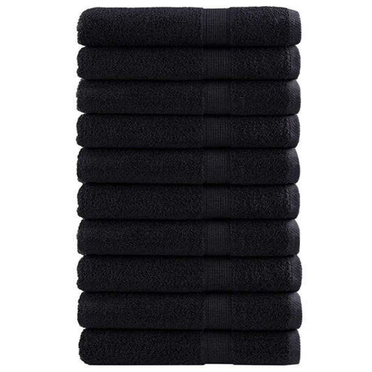vidaXL Guest Towel SOLUND 25 pcs Black 80 x 200 cm 550 gsm