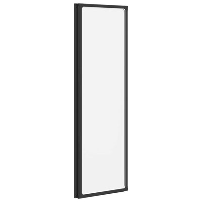 vidaXL Shower Screen Folding Black 132 x 2 x 140 cm Aluminium and PP