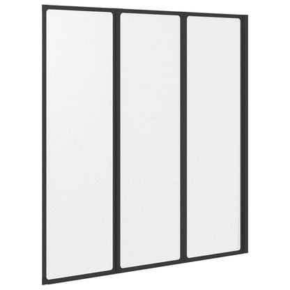 vidaXL Shower Screen Folding Black 132 x 2 x 140 cm Aluminium and PP