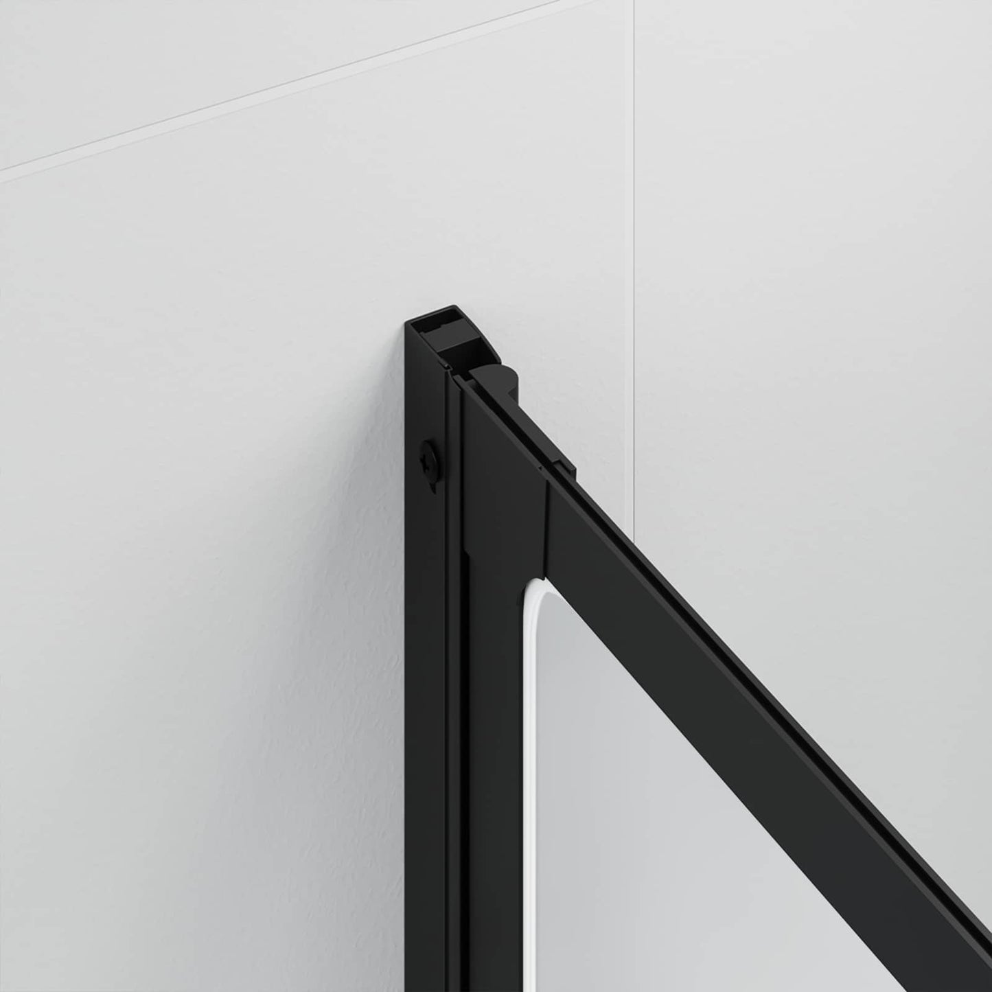 vidaXL Shower Screen Folding Black 168 x 140 cm Aluminium
