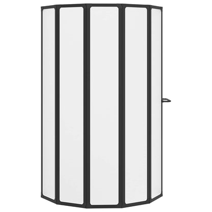 vidaXL Shower Screen Folding Black 168 x 140 cm Aluminium