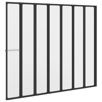 vidaXL Shower Screen Folding Black 168 x 140 cm Aluminium