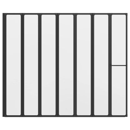 vidaXL Shower Screen Folding Black 168 x 140 cm Aluminium
