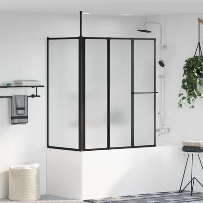 vidaXL Shower Screen Folding White Aluminium