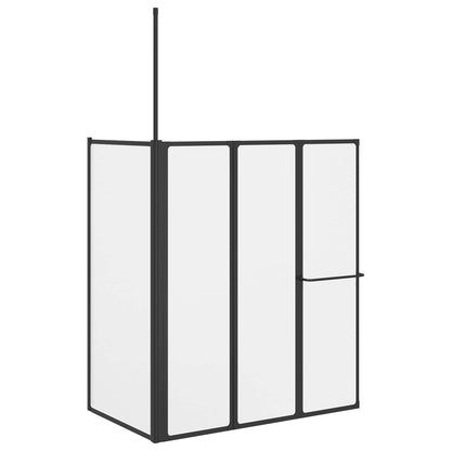 vidaXL Shower Screen Folding White Aluminium