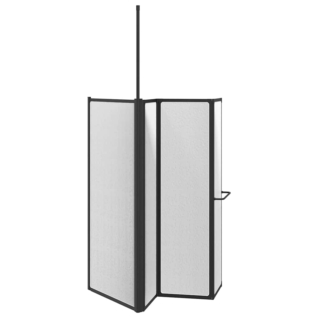 vidaXL Shower Screen Folding White Aluminium