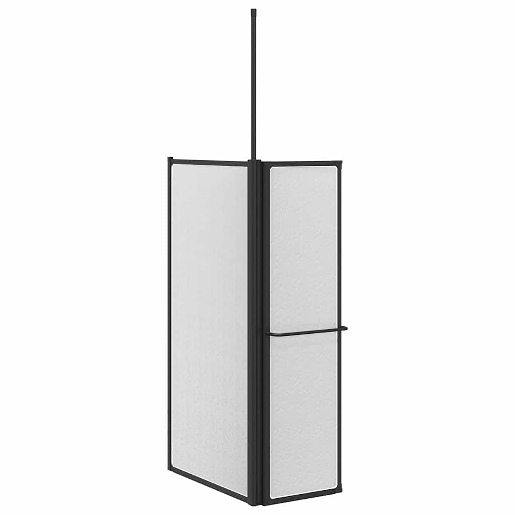 vidaXL Shower Screen Folding White Aluminium