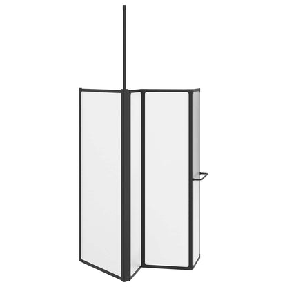 vidaXL Shower Screen Folding White Aluminium