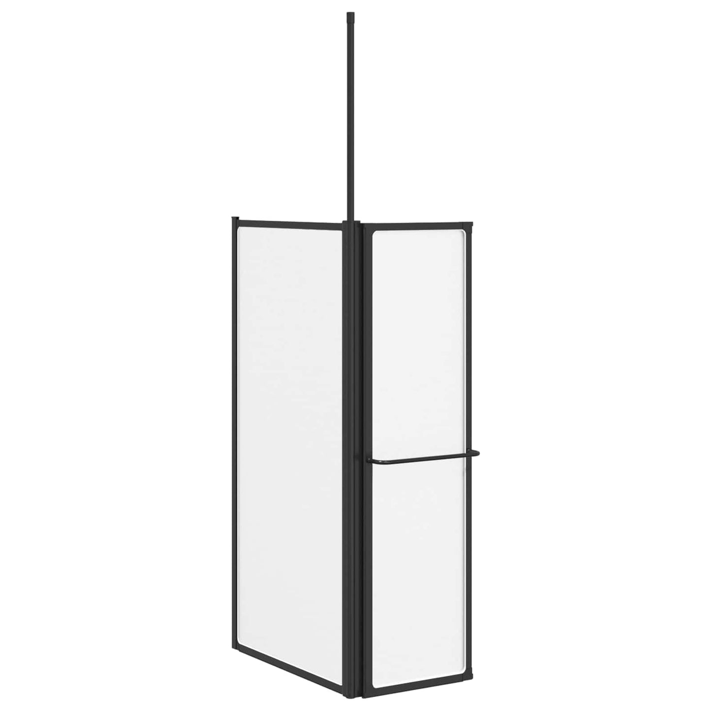 vidaXL Shower Screen Folding White Aluminium