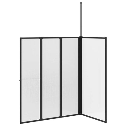 vidaXL Shower Screen Folding White Aluminium