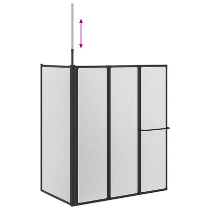 vidaXL Shower Screen Folding White Aluminium