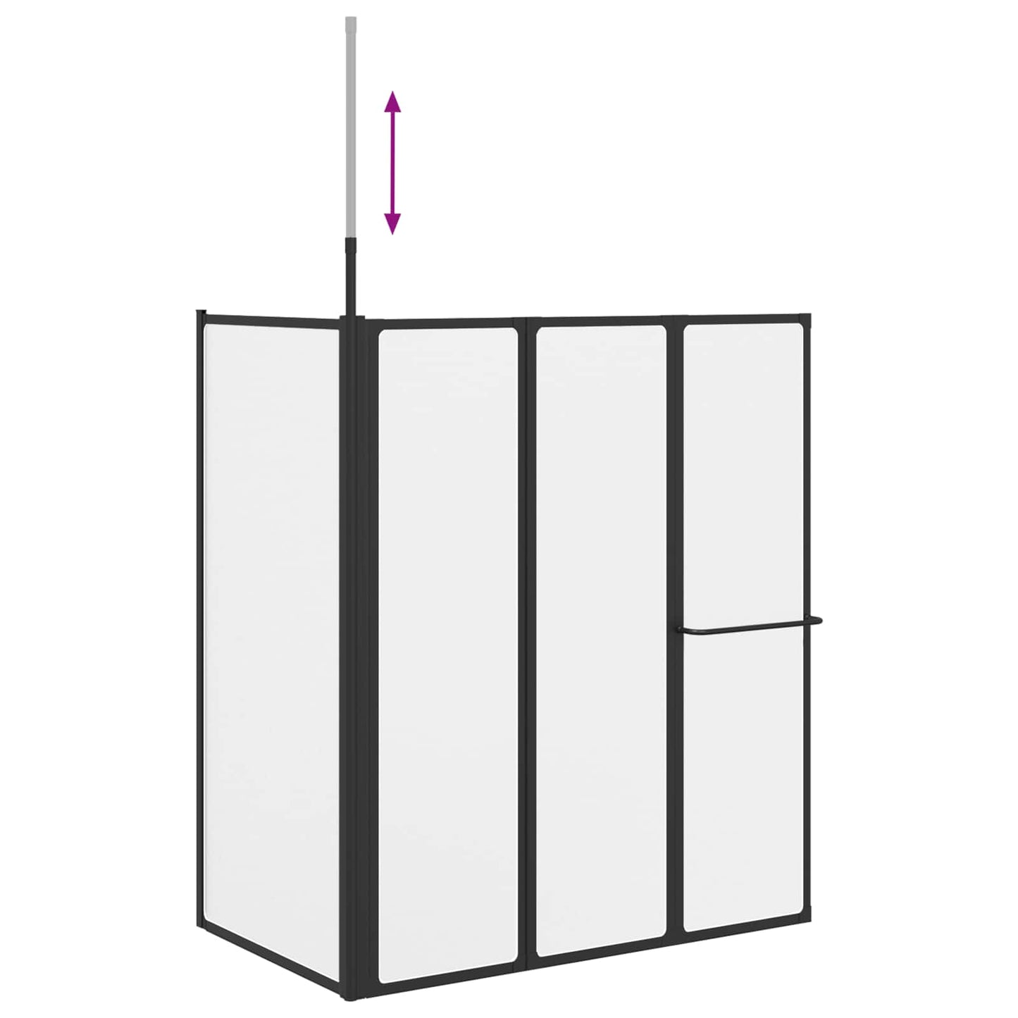 vidaXL Shower Screen Folding White Aluminium