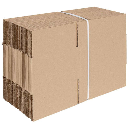 vidaXL Folding Box 50 pcs Natural 20 x 15 x 10 cm Cardboard