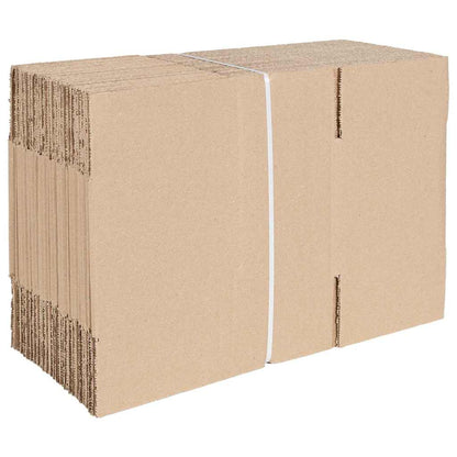 vidaXL Folding Box 50 pcs Natural 24 x 13 x 13 cm Cardboard