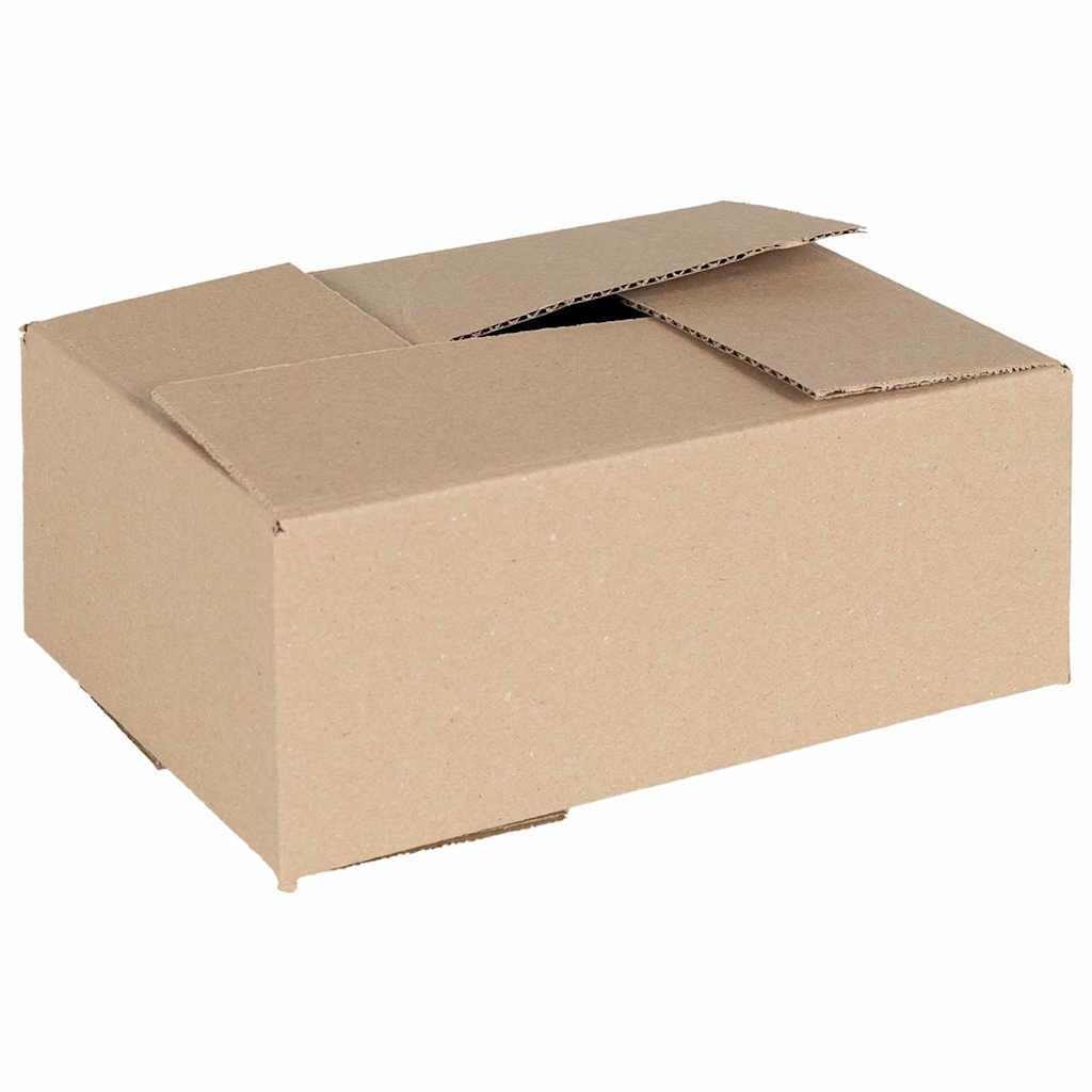 vidaXL Folding Box 50 pcs Natural 25 x 17.5 x 10 cm Cardboard