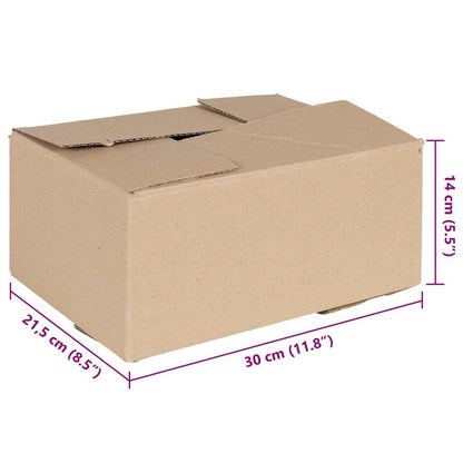 vidaXL Folding Box 50 pcs Natural 30 x 21.5 x 14 cm Cardboard