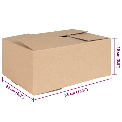 vidaXL Folding Box 50 pcs Natural 35 x 24 x 15 cm Cardboard