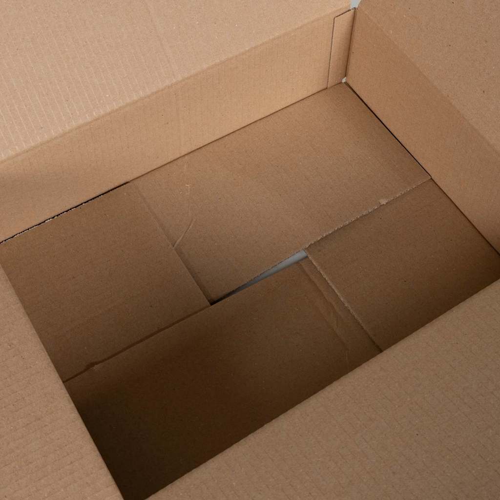 vidaXL Folding Box 50 pcs Natural 40 x 30 x 10 cm Cardboard