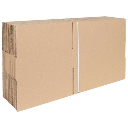 vidaXL Folding Box 50 pcs Natural 40 x 30 x 10 cm Cardboard
