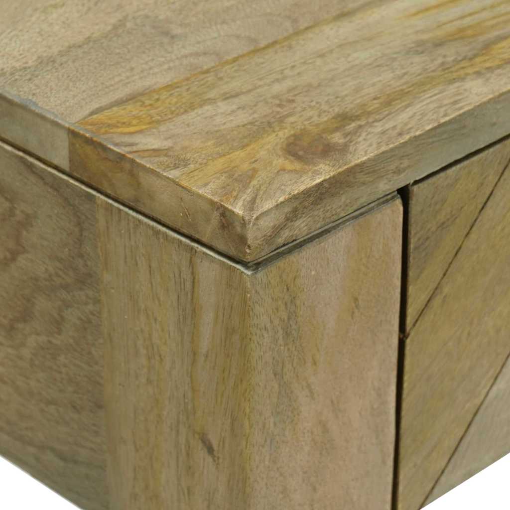 vidaXL Console Table Natural Grey 110 x 30 x 80 cm Solid Mango Wood