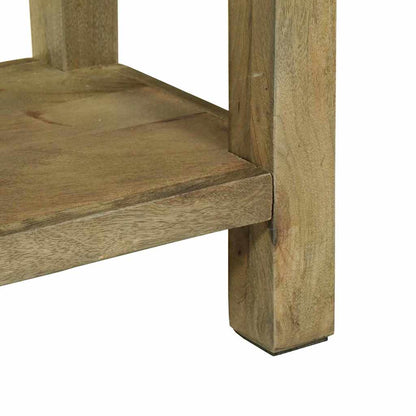 vidaXL Console Table Natural Grey 110 x 30 x 80 cm Solid Mango Wood