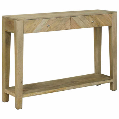 vidaXL Console Table Natural Grey 110 x 30 x 80 cm Solid Mango Wood