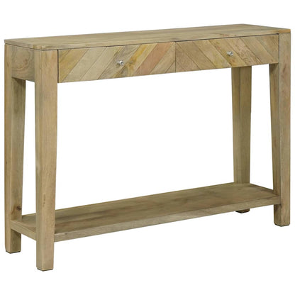 vidaXL Console Table Natural Grey 110 x 30 x 80 cm Solid Mango Wood
