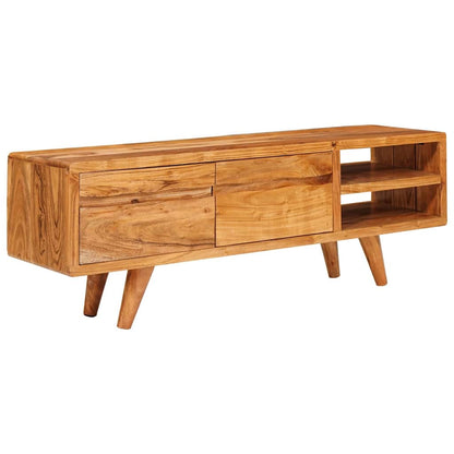 vidaXL TV Cabinet with Shelf Brown 110 x 30 x 40 cm Solid Acacia Wood