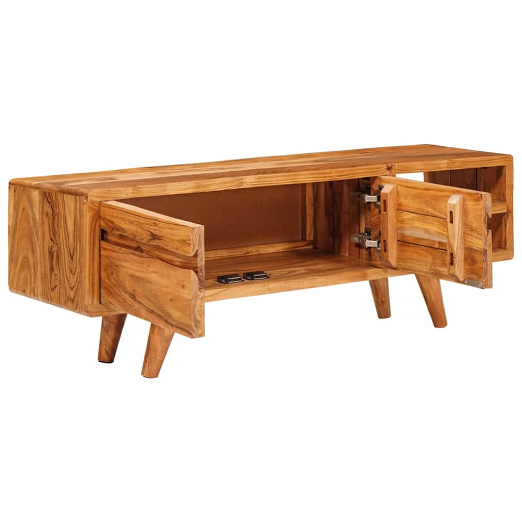 vidaXL TV Cabinet with Shelf Brown 110 x 30 x 40 cm Solid Acacia Wood
