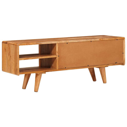 vidaXL TV Cabinet with Shelf Brown 110 x 30 x 40 cm Solid Acacia Wood