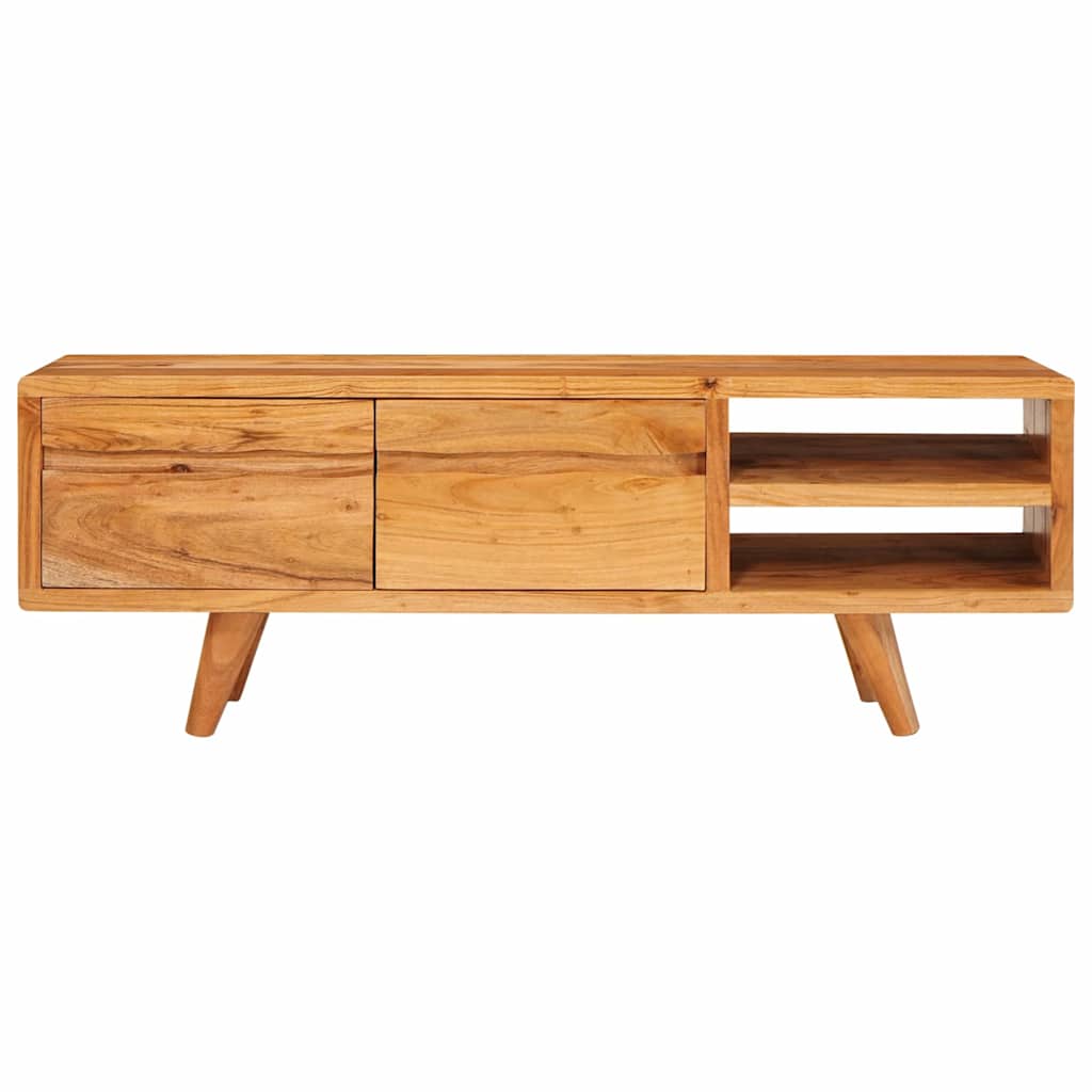 vidaXL TV Cabinet with Shelf Brown 110 x 30 x 40 cm Solid Acacia Wood