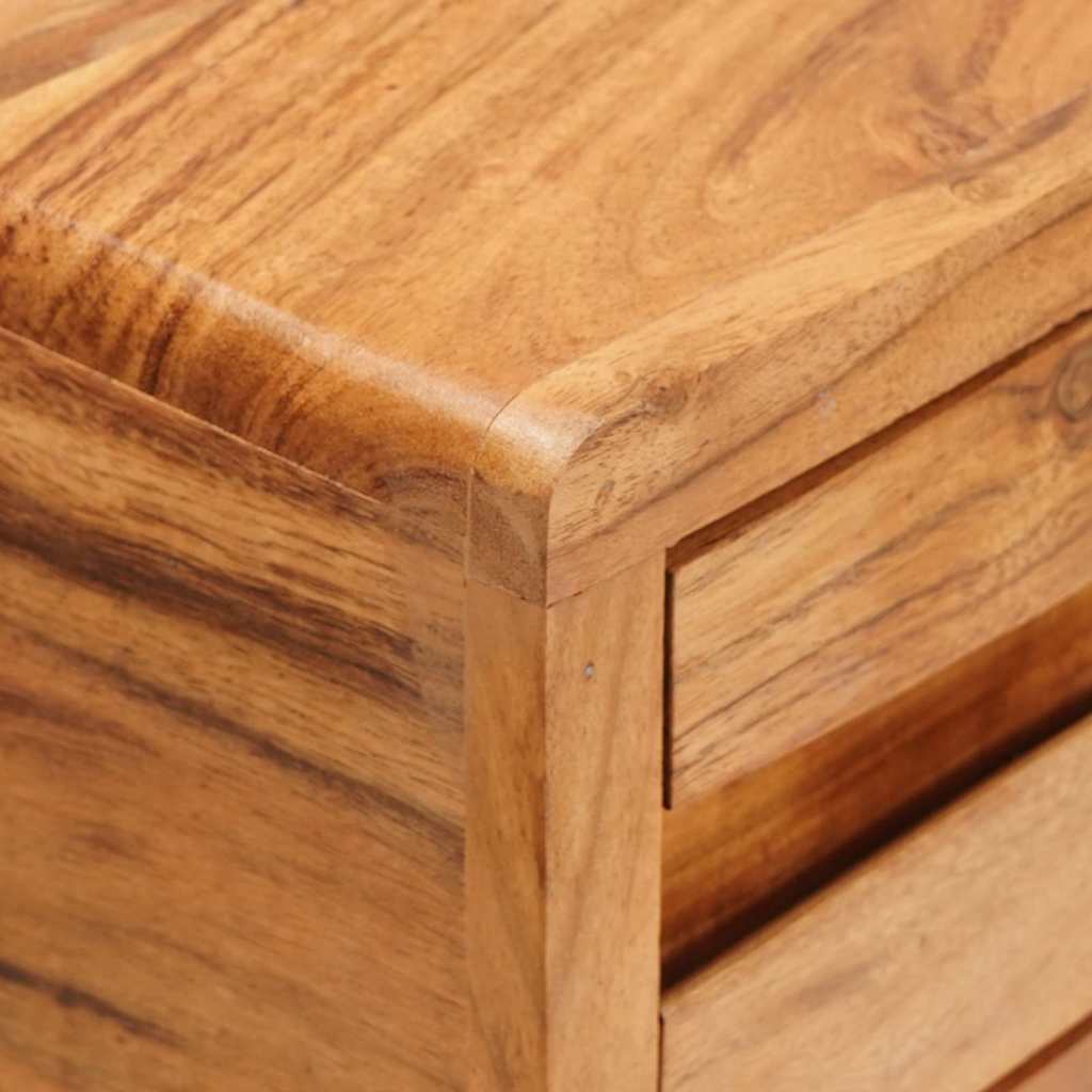 vidaXL Console Table Brown 110 x 30 x 80 cm Solid Acacia Wood
