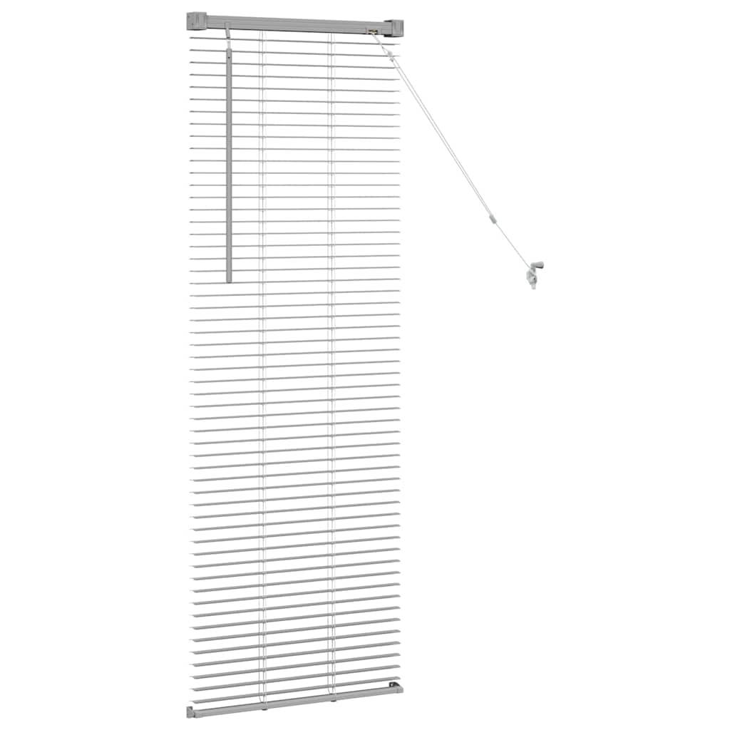 vidaXL Venetian Blinds Height Adjustable Silver 130 x 45 cm Aluminium
