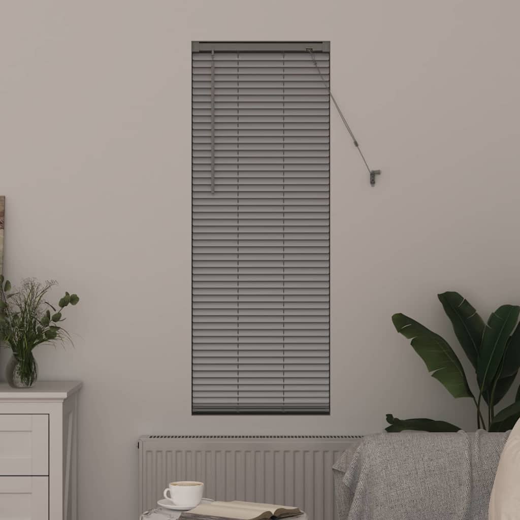 vidaXL Venetian Blinds Height Adjustable Silver 130 x 50 cm Aluminium
