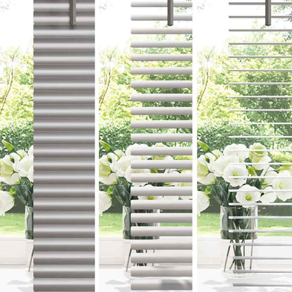 vidaXL Window Blind with Curtains Manual Silver Aluminium