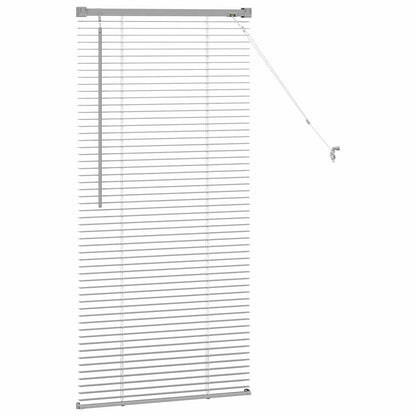 vidaXL Window Blind with Curtains Manual Silver Aluminium