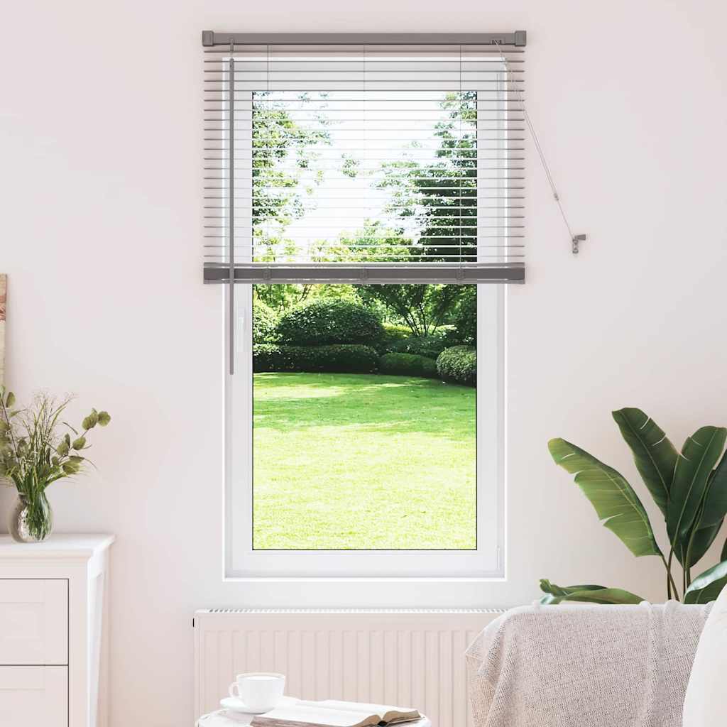 vidaXL Venetian Blinds Height Adjustable Silver 130 x 75 cm Aluminium