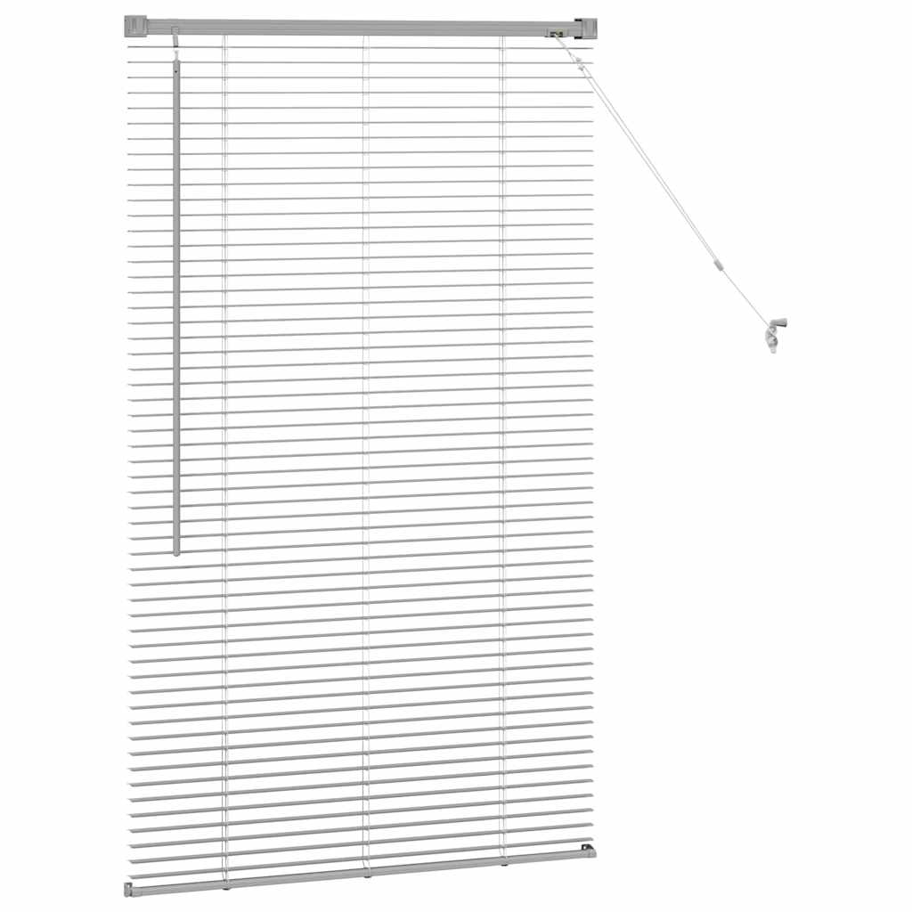 vidaXL Venetian Blinds Height Adjustable Silver 130 x 75 cm Aluminium