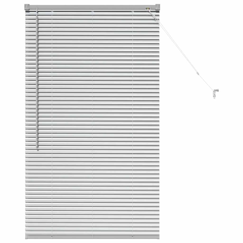 vidaXL Venetian Blinds Height Adjustable Silver 130 x 75 cm Aluminium