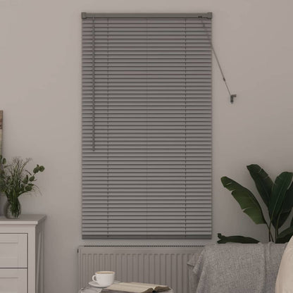 vidaXL Venetian Blinds Height Adjustable Silver 130 x 80 cm Aluminium