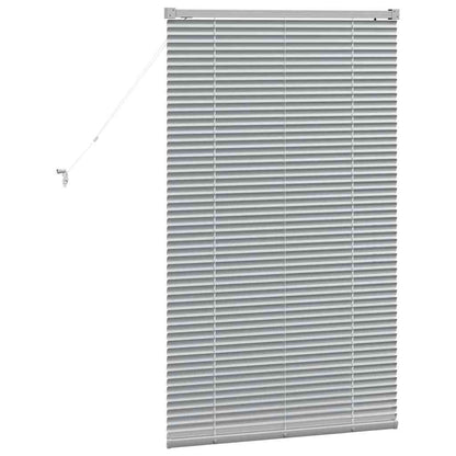 vidaXL Venetian Blinds Height Adjustable Silver 130 x 80 cm Aluminium