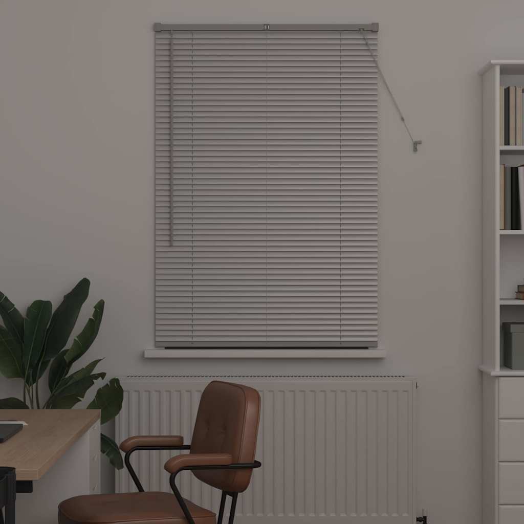 vidaXL Venetian Blinds Height Adjustable Silver 130 x 85 cm Aluminium
