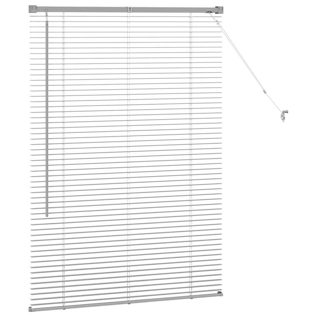 vidaXL Venetian Blinds Height Adjustable Silver 130 x 85 cm Aluminium