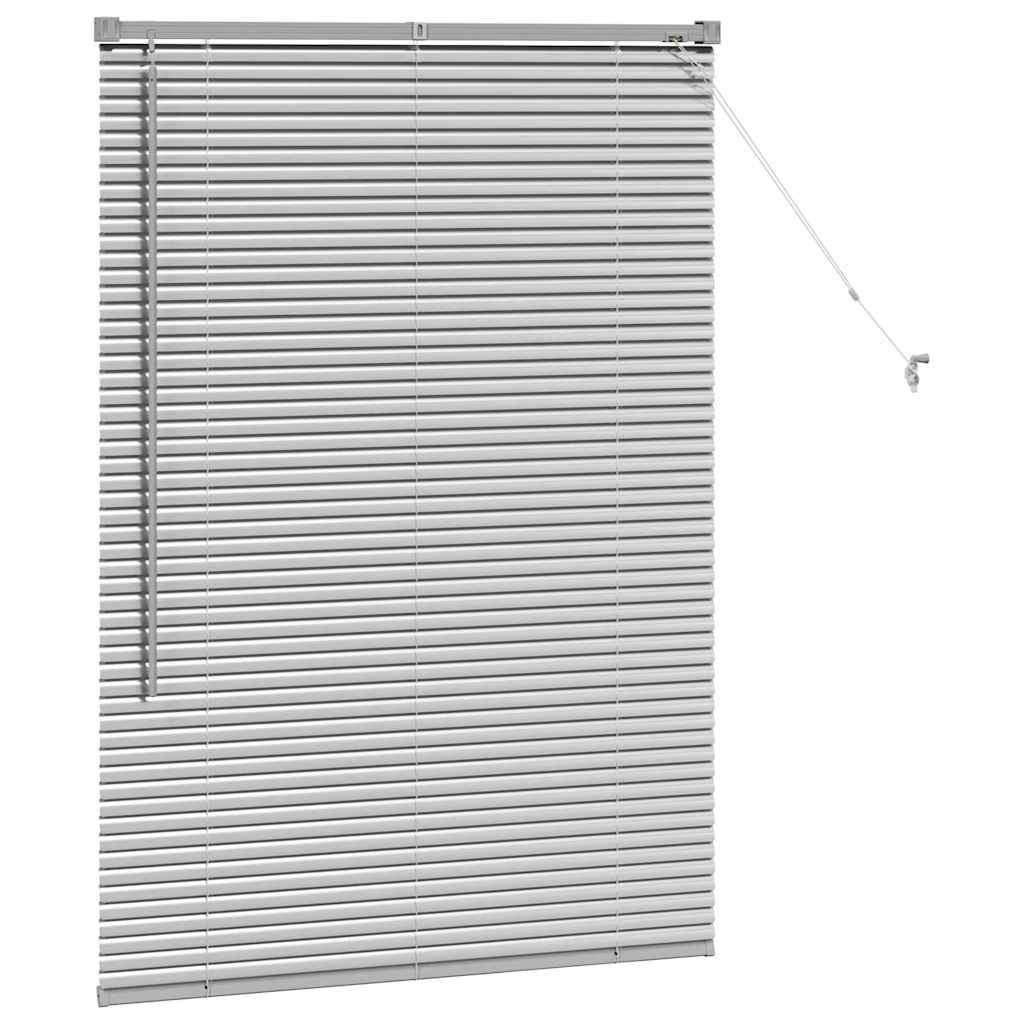 vidaXL Venetian Blinds Height Adjustable Silver 130 x 95 cm Aluminium