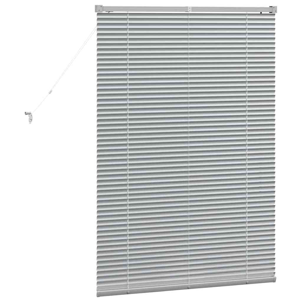 vidaXL Venetian Blinds Height Adjustable Silver 130 x 95 cm Aluminium