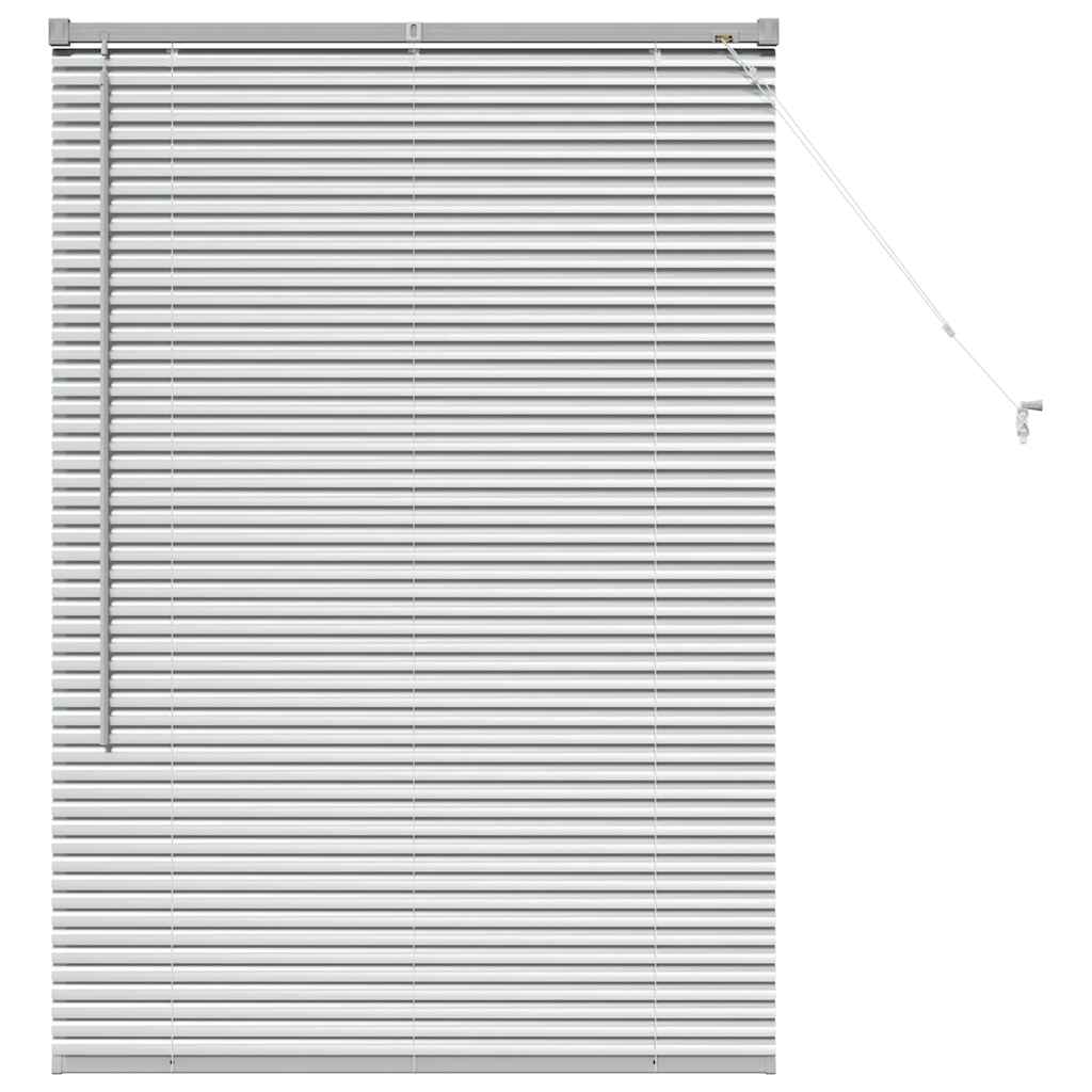 vidaXL Venetian Blinds Height Adjustable Silver 130 x 95 cm Aluminium