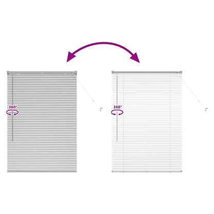 vidaXL Venetian Blinds Height Adjustable Silver 130 x 95 cm Aluminium