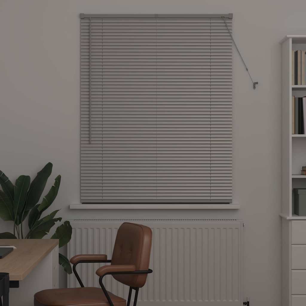 vidaXL Venetian Blinds Height Adjustable Silver 130 x 100 cm Aluminium